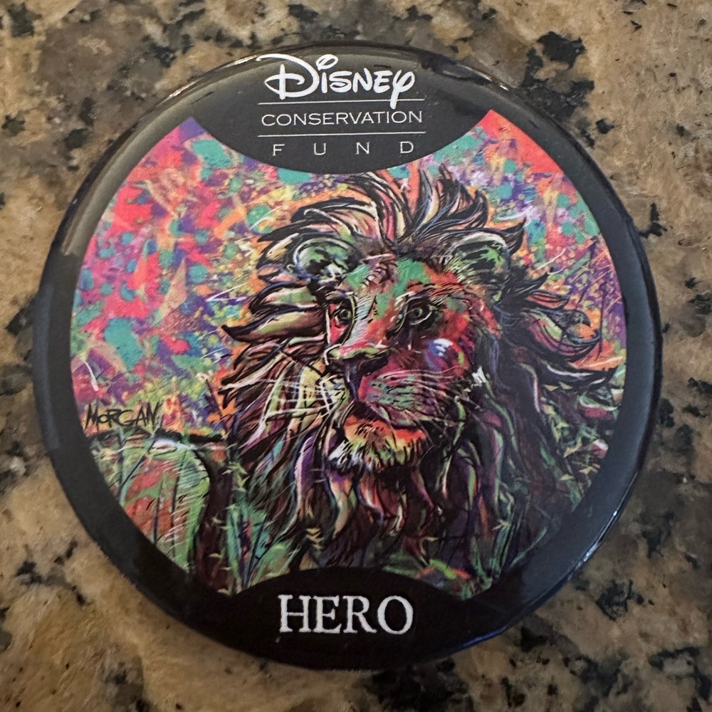 Disney Conservation Fund metal button • HERO